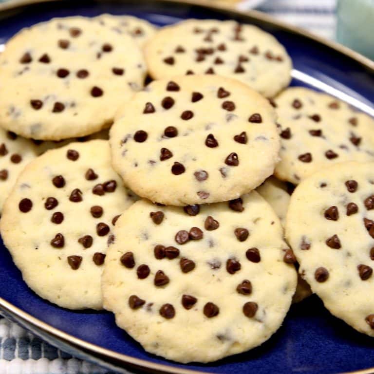 Platter of chocolate chip cookies