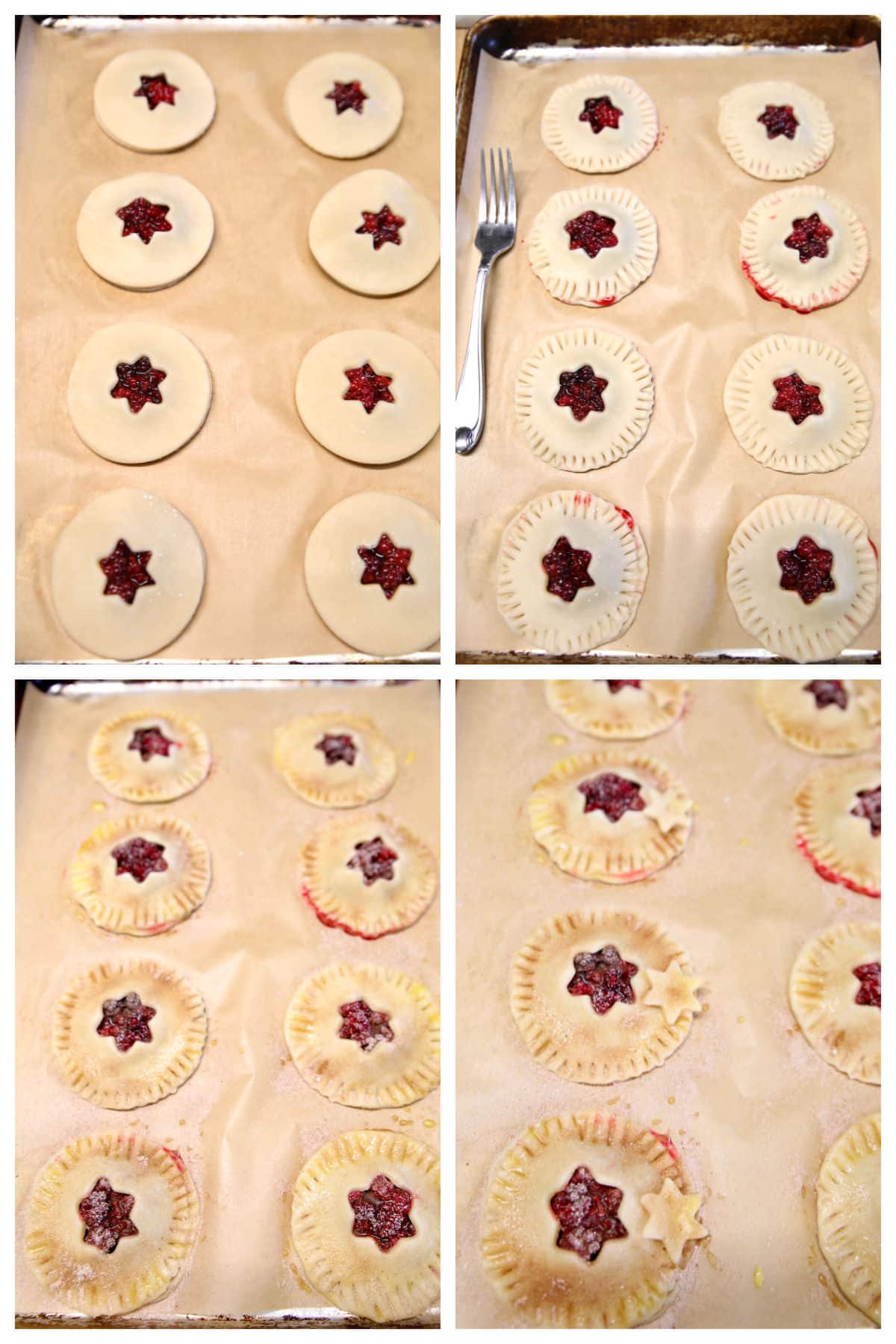 Collage making blackberry hand pies.