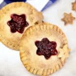 2 Blackberry Hand Pies on a plate.