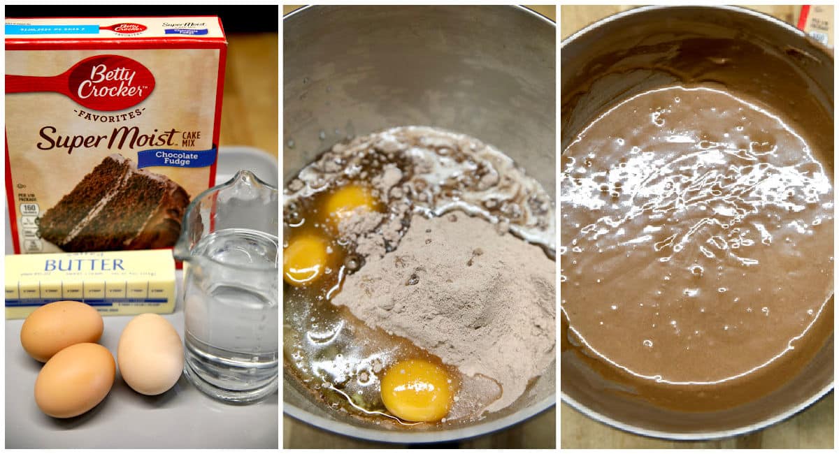 Chocolate cake mix for monster cake balls.