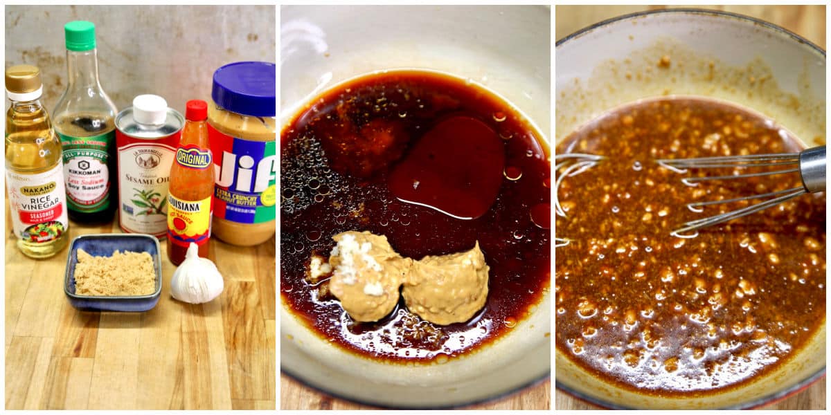 Collage making hoisin sauce.