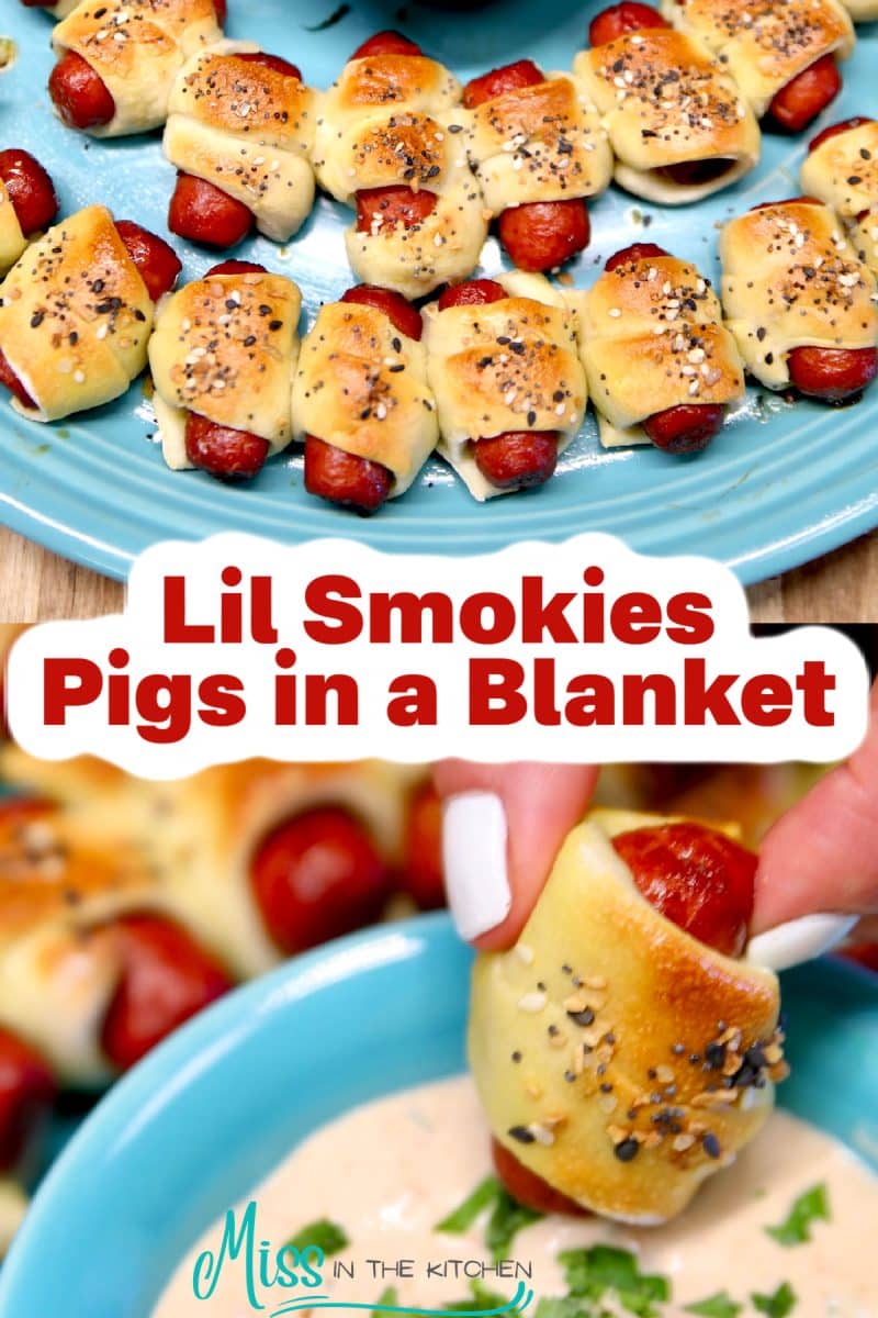 Collage: lil smokies pigs in a blanket - text overlay.