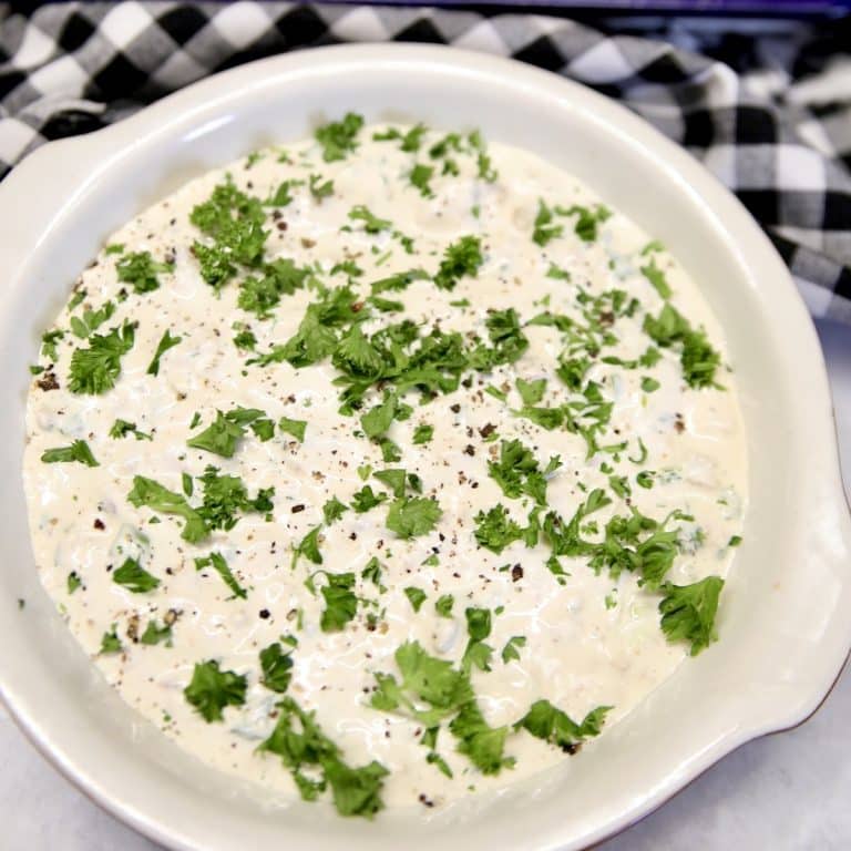 Bowl of clam dip.