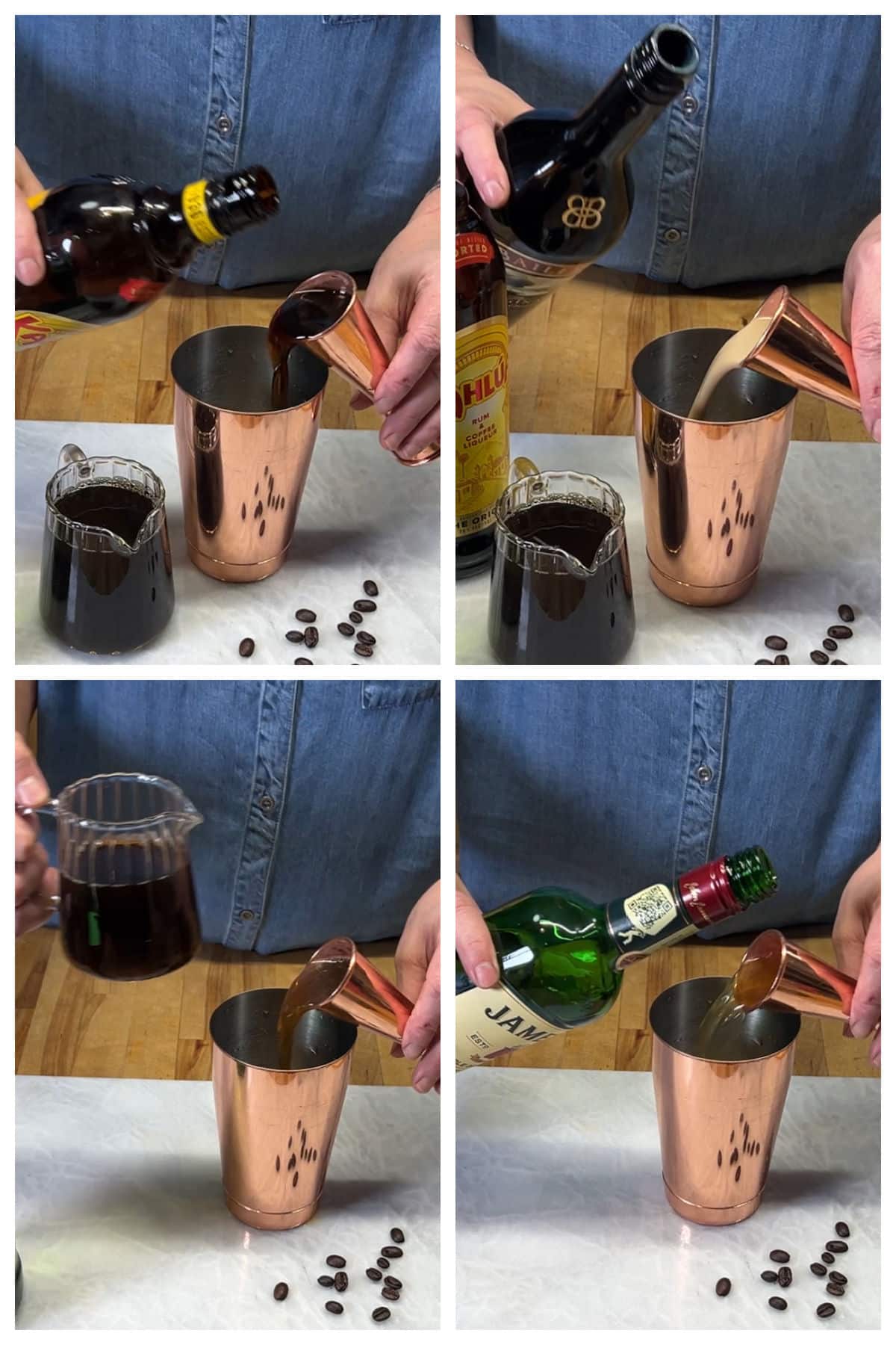 Collage making Irish Espresso Martini.