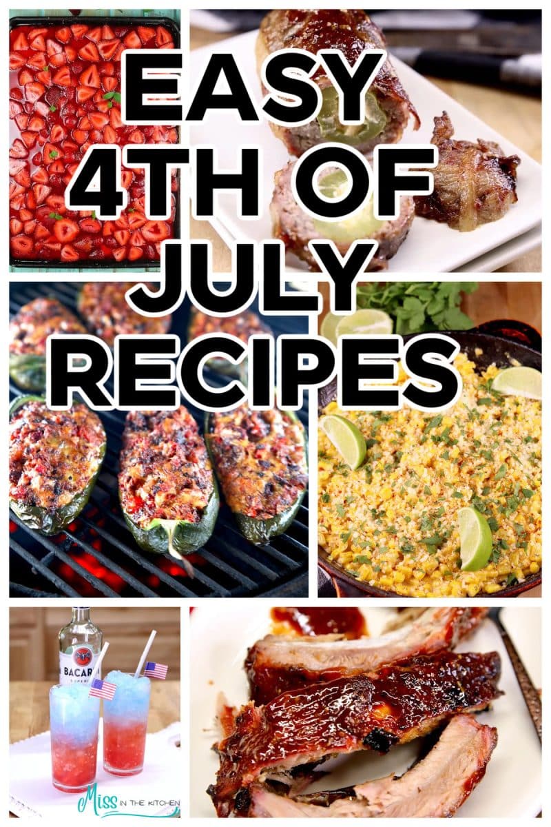 Collage 4th of July recipes.