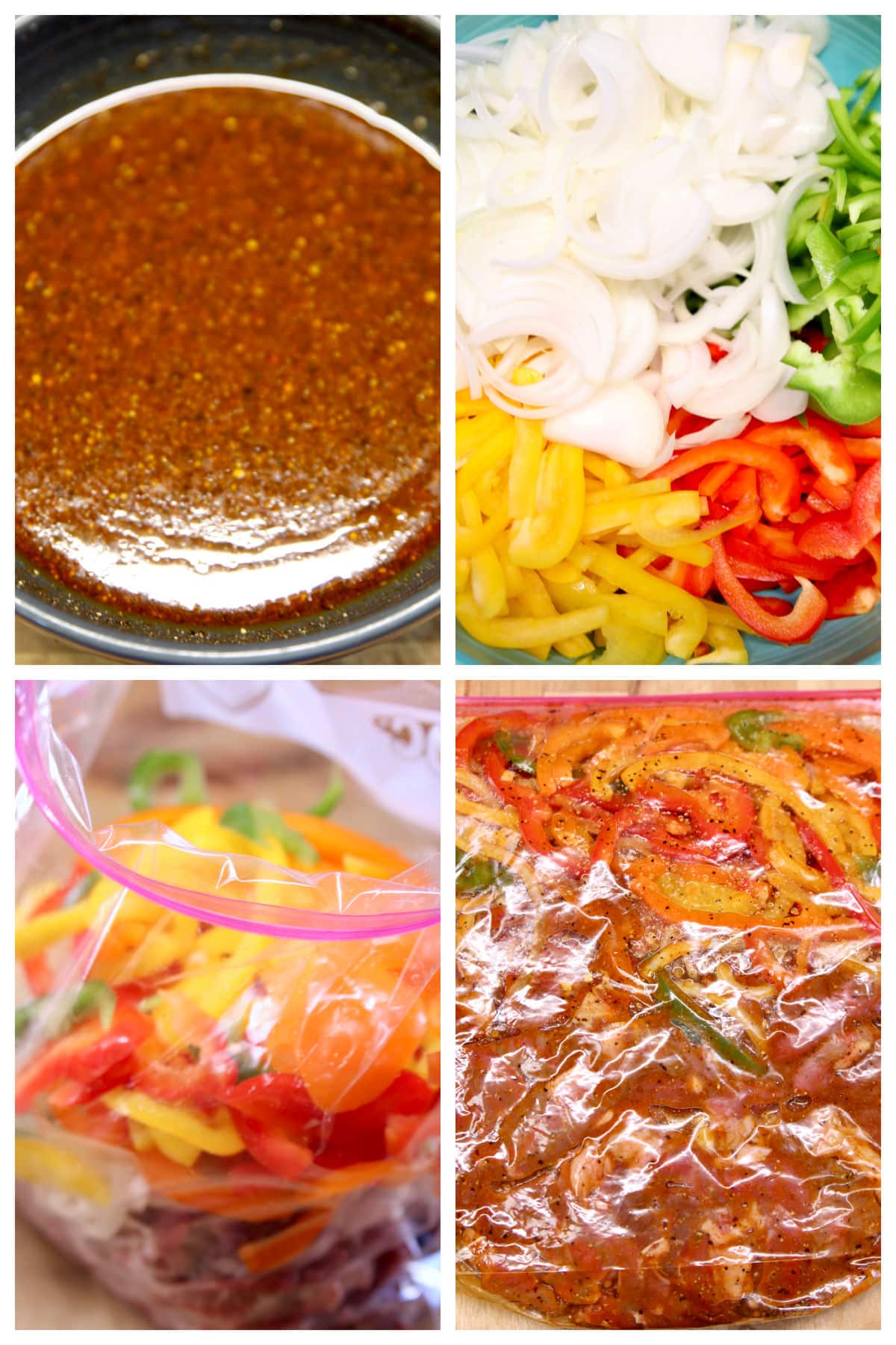 How to marinade steak for burritos. Making marinade, slicing vegetables, steak.