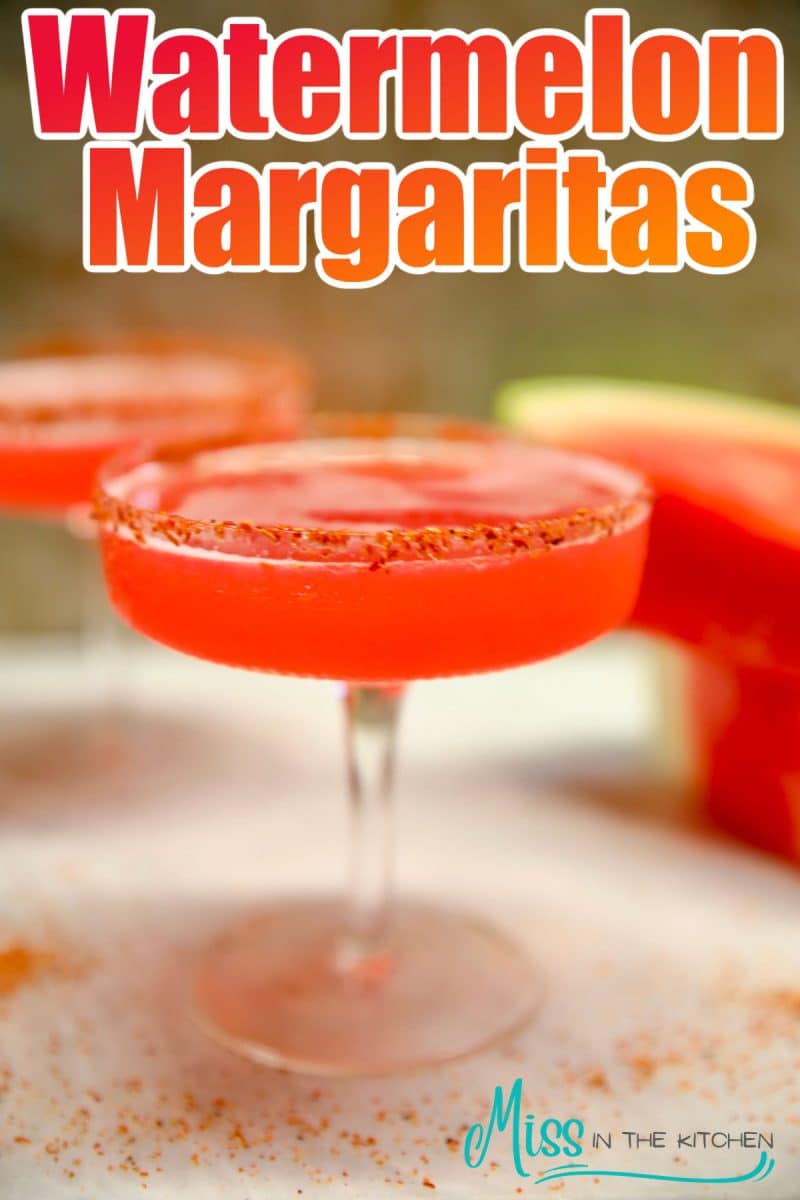 Watermelon Margaritas with text overlay.