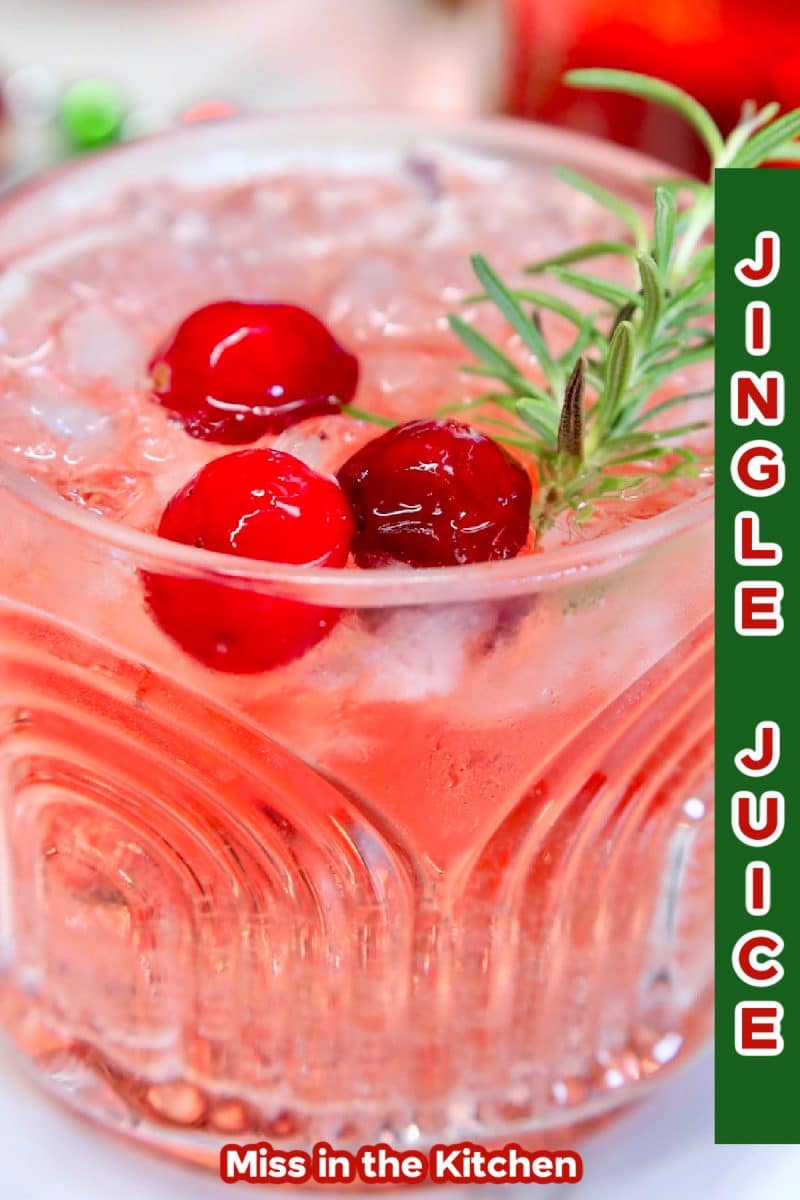 Vodka and cranberry cocktail for Christmas.