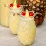2 glasses of pineapple punch.
