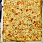 Casserole of lobster mac and cheese.