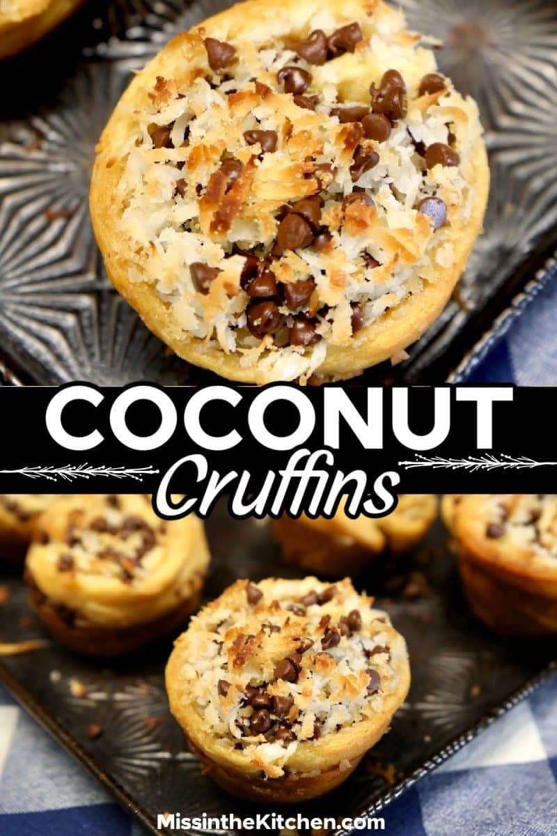 Coconut Cruffins collage - text overlay.