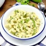 Bowl of poblano mac and cheese.