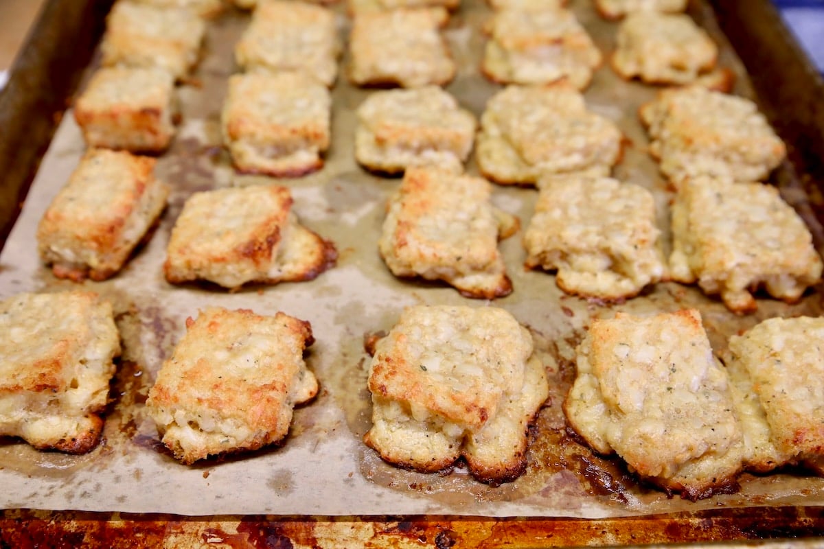 Cheese dreams on a sheet pan.