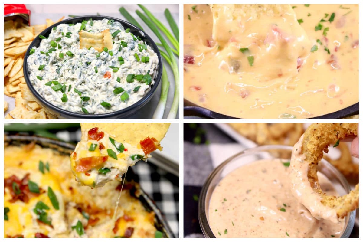 Collage of dip recipes