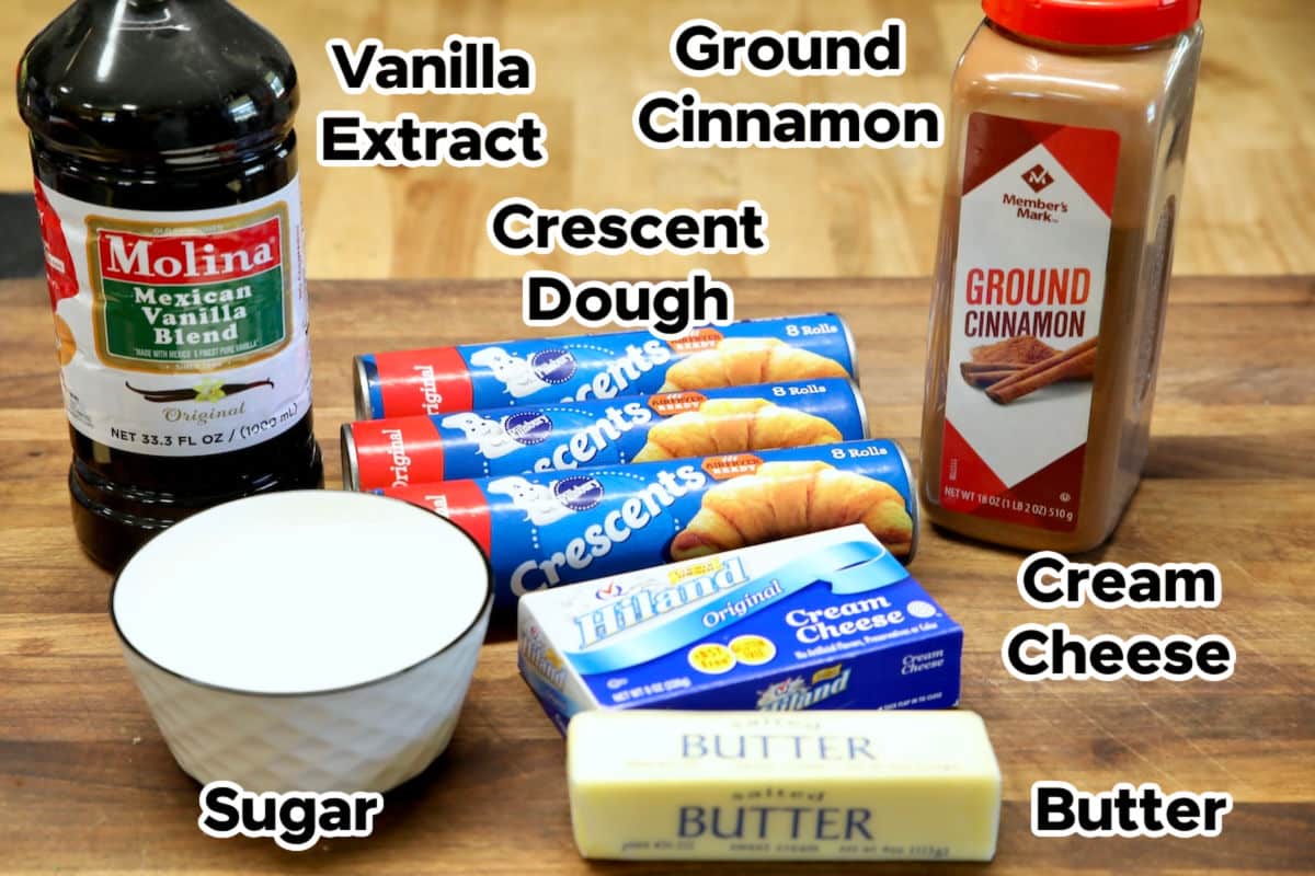 Ingredients for sopapilla cruffins.