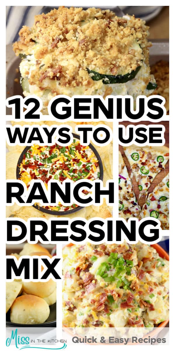 Collage - ranch dressing mix recipes.
