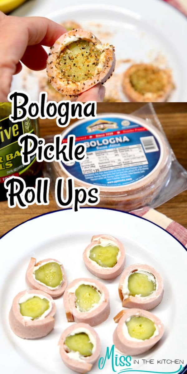 Bologna Pickle Roll Ups collage.